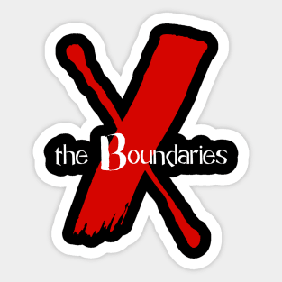 X the Boundaries (Red & White Logo) Sticker